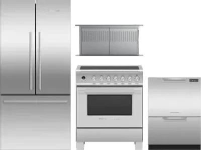 4 Piece Package Includes Refrigerator, Range, Hood And Dishwasher